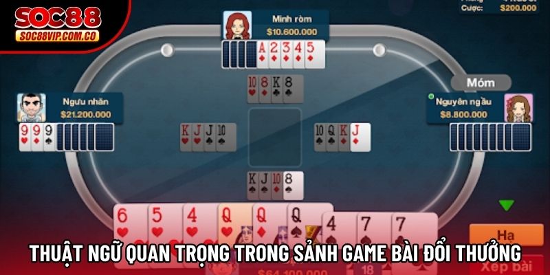 Thuật ngữ quan trọng trong sảnh game bài đổi thưởng